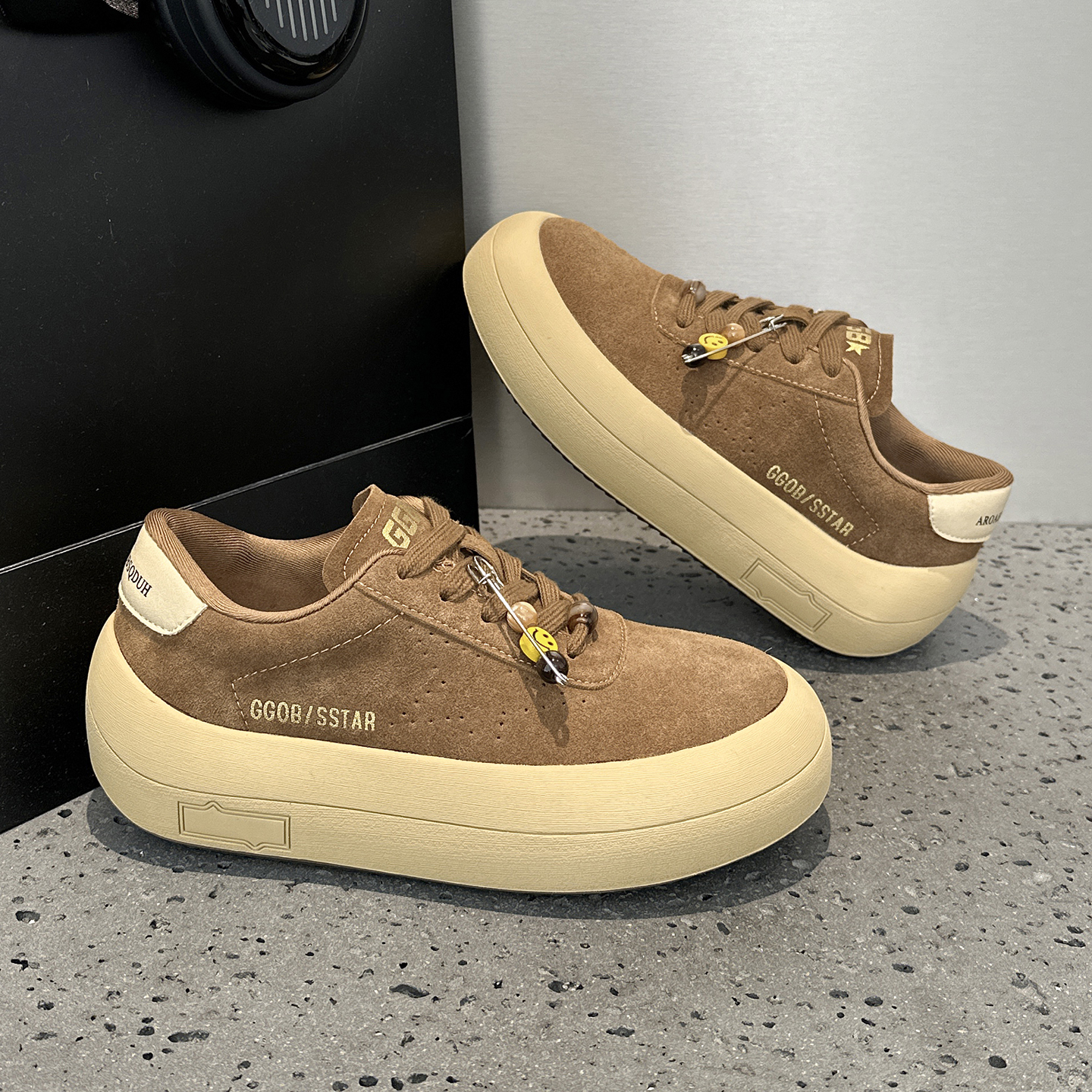 真皮面包大头鞋子女2025秋冬新款