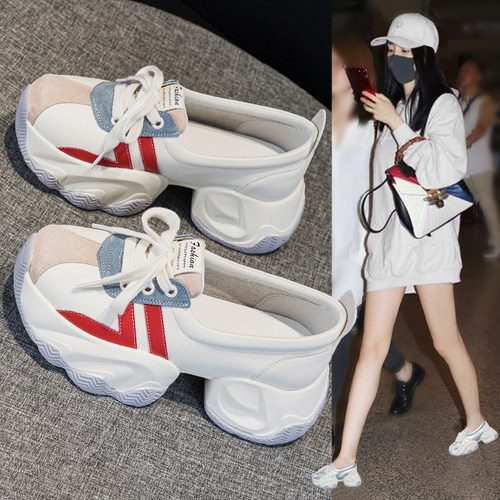 真皮透气小白鞋女夏季2026年新款