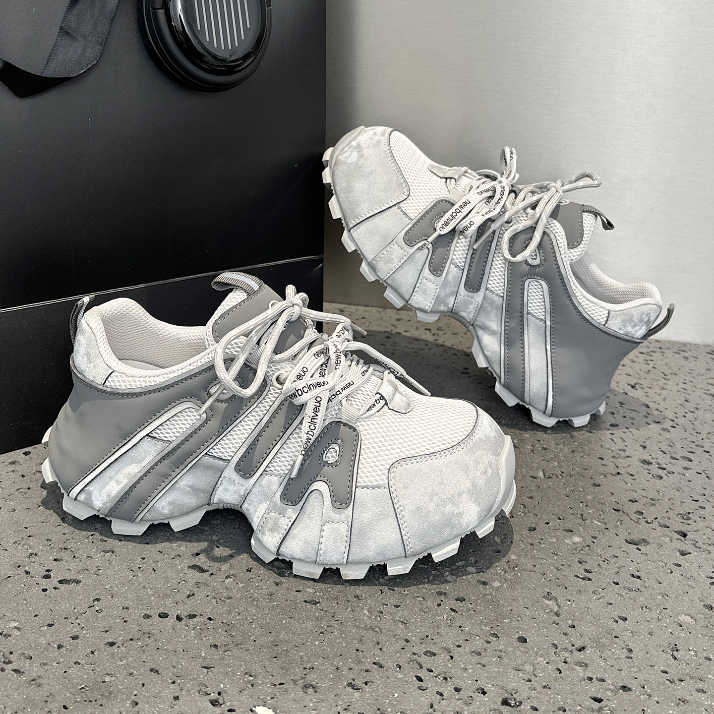 欧洲站双鞋带德训鞋女2026春季新款厚底增高显脚小休闲运动老爹鞋,女鞋,时尚休闲鞋,淘宝优惠券,粉丝福利购,淘宝优惠卷