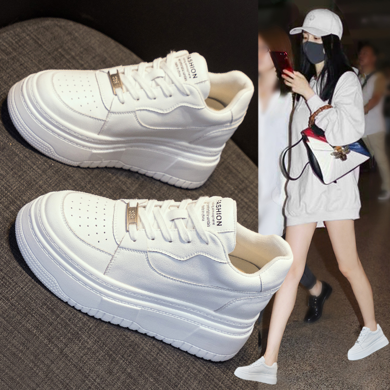 内增高小白鞋女2025新款爆款秋冬