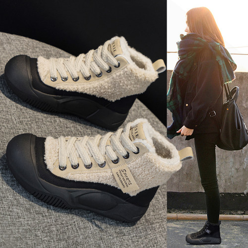 东北大棉雪地靴女2025新款高帮鞋