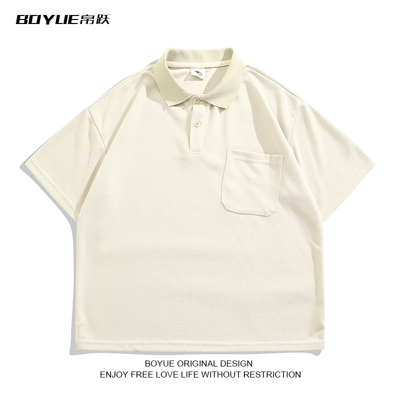 BOYUE帛跃日系廓形休闲短袖POLO