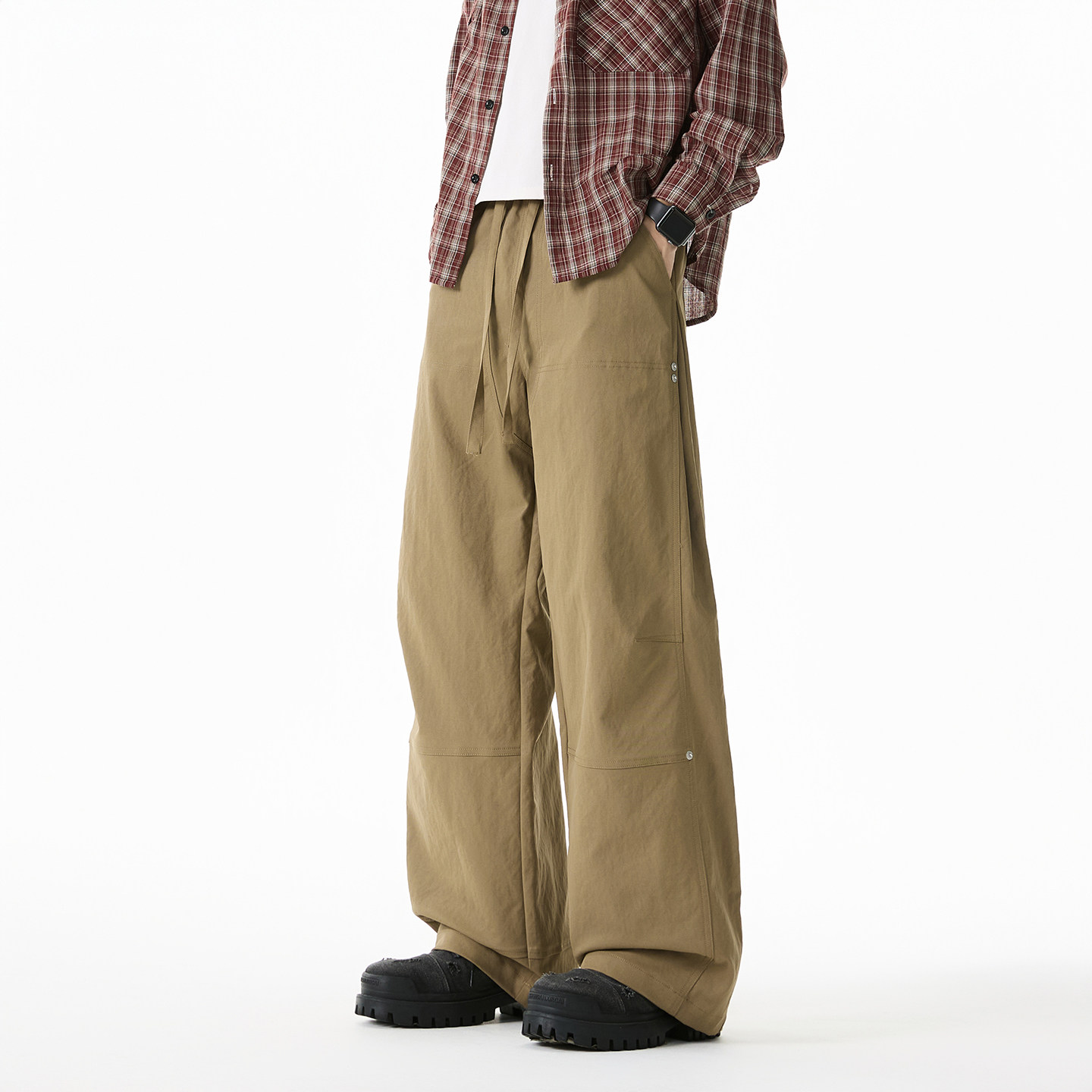 BOYUE帛跃潮牌复古工装伞兵休闲裤百搭抽绳透气街头运动男直筒裤,男装,休闲裤,淘宝优惠券,粉丝福利购,淘宝优惠卷