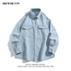BOYUE帛跃港风潮牌牛仔长袖 ins休闲简约外套男女 复古时尚 衬衫 工装