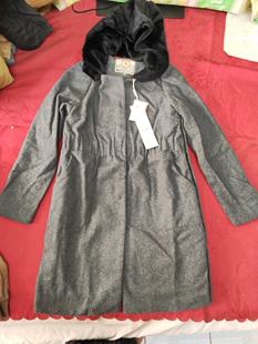 秋冬装休闲品牌正品专柜梭织棉衣加厚收腰中长款外套88153512