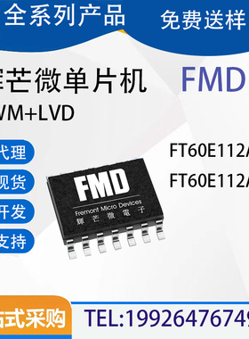 FT60E112A-RB SOP14 辉芒微FMD FT60F112A 升级版单片机 PWM+LVD