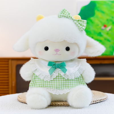 正版奶芙小羊公仔超萌少女心樱桃小羊公仔玩偶安抚抱枕毛绒玩具