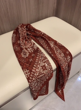 云梦泽丝毛三角巾 桑蚕丝绵羊毛双面用披肩围巾女150×70CM