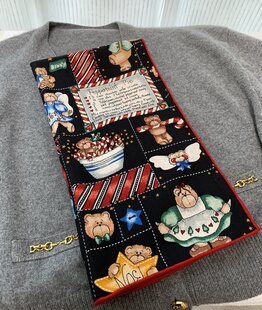 圣诞小熊85CM方巾 100%精纺美丽奴绵羊毛披肩围巾女