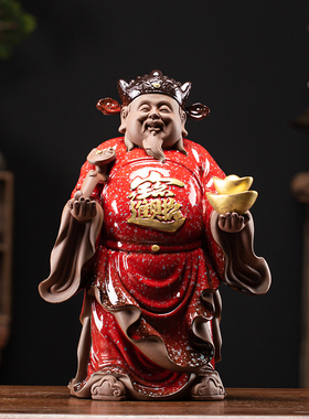 新中式陶瓷财神爷佛像摆件客厅