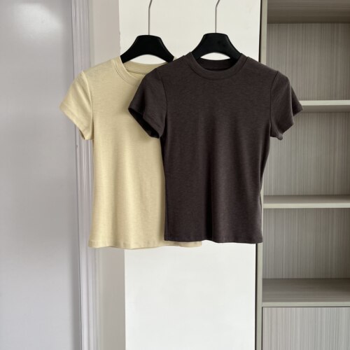 2026新款极简短袖T恤女显瘦