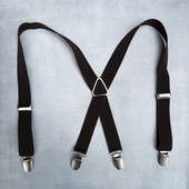 潮 带强力夹英伦风背带韩版 男女通用网红背带裤 背带夹弹力织带吊裤