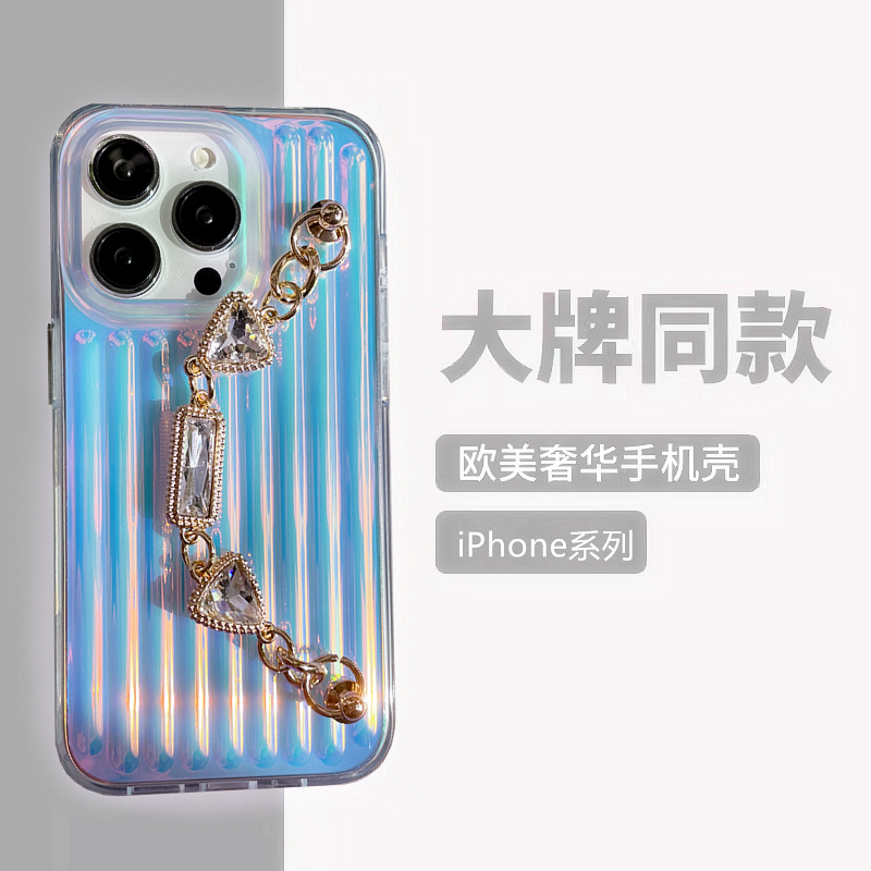 适用苹果16promax手机壳新款iPhone15pro保护套硅胶软边14全包防摔散热透气13女情侣手链腕带挂绳i透明高级感