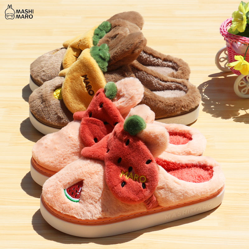 流氓兔保暖居家防滑厚底