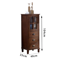 [Специальная расчистка] Модель A, коричневый, одна дверца, три ящика, 40*35*104 см