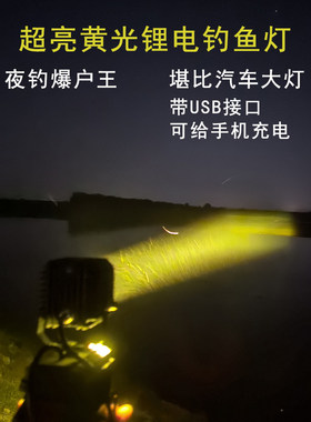 伽达尔钓鱼灯超亮黄光