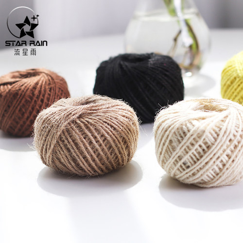 细麻绳花瓶编织鲜花花束包装绳子