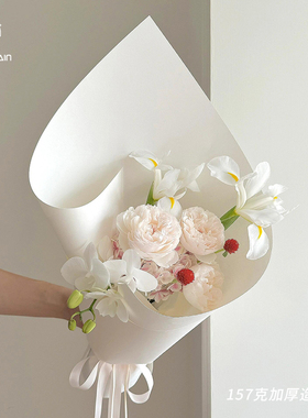 流星雨157克加厚硬挺纸造型纸卡纸白色硬卡纸花艺鲜花花束包装纸