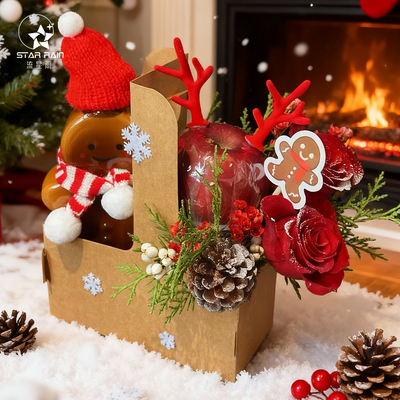 流星雨圣诞节苹果手提盒礼盒花盒
