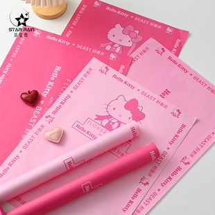 流星雨Hellokitty野兽派包装纸KT猫鲜花花束包花纸牛皮纸花艺资材
