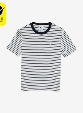 Puma/彪马正品运动透气新款女士复古休闲条纹短袖T恤627732-59