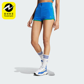 弹力运动短裤 Adidas 经典 三叶草女士修身 JG8059 阿迪达斯正品