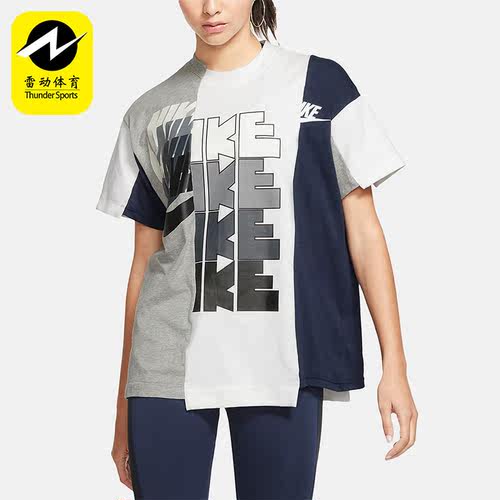 Nike/耐克正品x Sacai女子联名运动休闲款短袖T恤CD6310-711