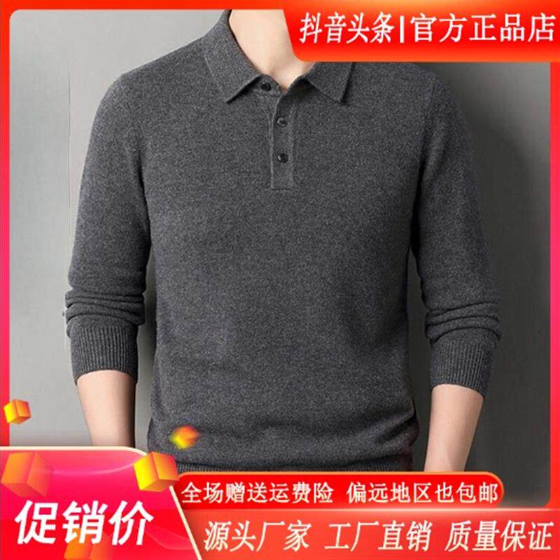 VORIN绅选男装秋冬新款男士秋冬品牌正品加厚羊毛衫翻领针织毛衣