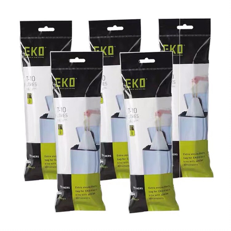 EKO特厚手提式抽绳收口大号大家用垃圾袋