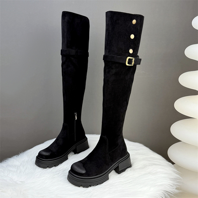 古兹曼时尚百搭过膝长筒靴