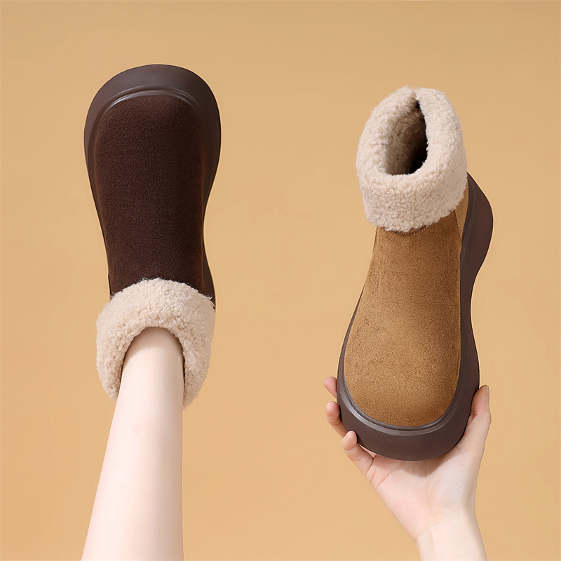 古兹曼松糕厚底保暖雪地靴