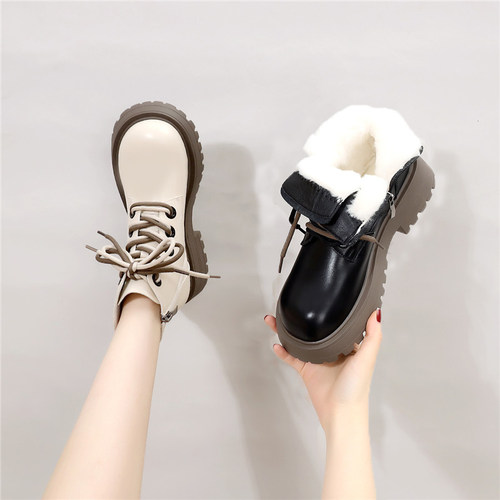 马丁靴冬季棉靴纯羊毛短靴