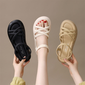 小码 平底凉鞋 外穿配裙软底孕妇防滑沙滩鞋 新款 女仙女风2025夏季