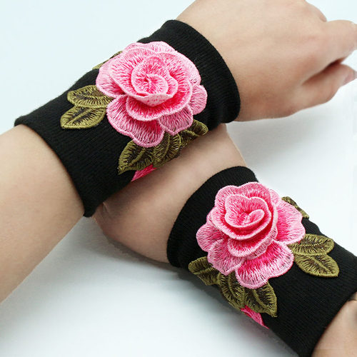 纯棉运动吸汗民族风遮疤手腕护套