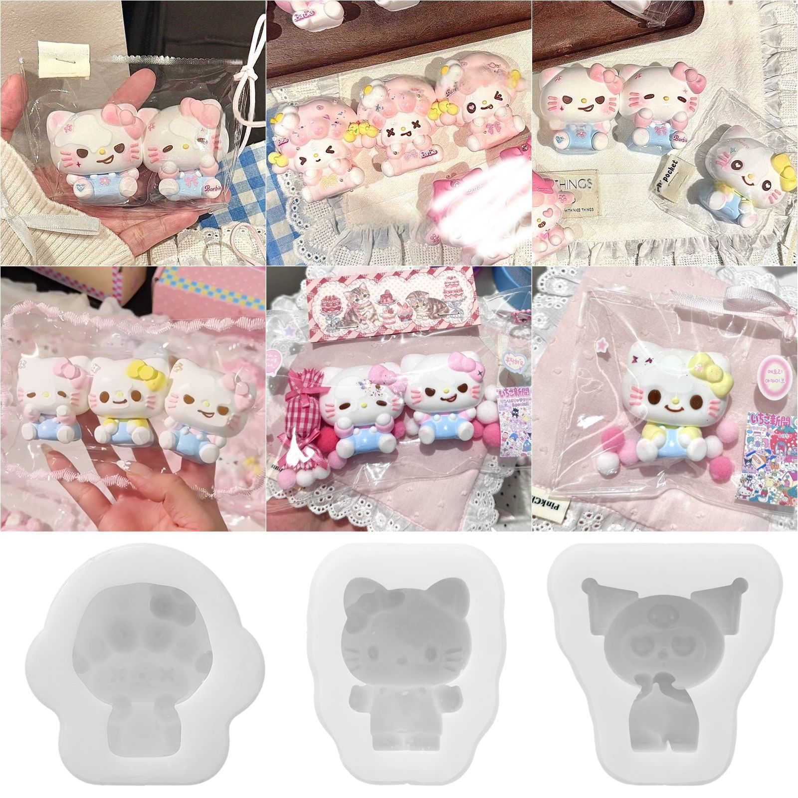 小鼻噶捏捏模具DIY可爱潮玩公仔卡通鼻噶捏捏乐手工硅胶模具