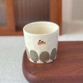 集物岛原创小狗系列景德镇釉下彩手绘可爱陶瓷咖啡杯马克杯200ml