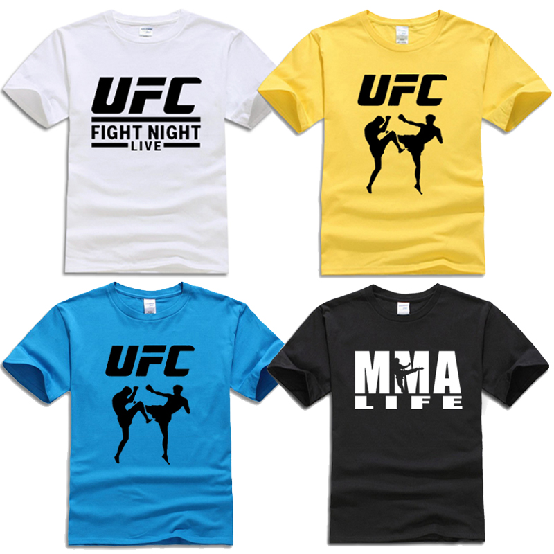 UFC短袖T恤衣服综合格斗MMA半袖散打跆拳拳击搏击宽松夏纯棉-封面