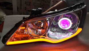 思铭大灯总成改装 3寸透镜氙气灯LED日行灯天使眼思铭大灯透镜