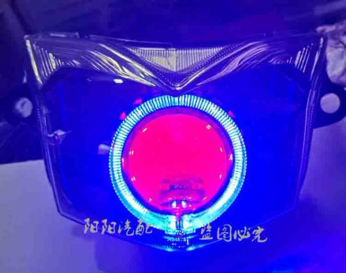 适用于HJ125T-18G国四dER灵迪四代改装氙气灯透镜天使眼大灯