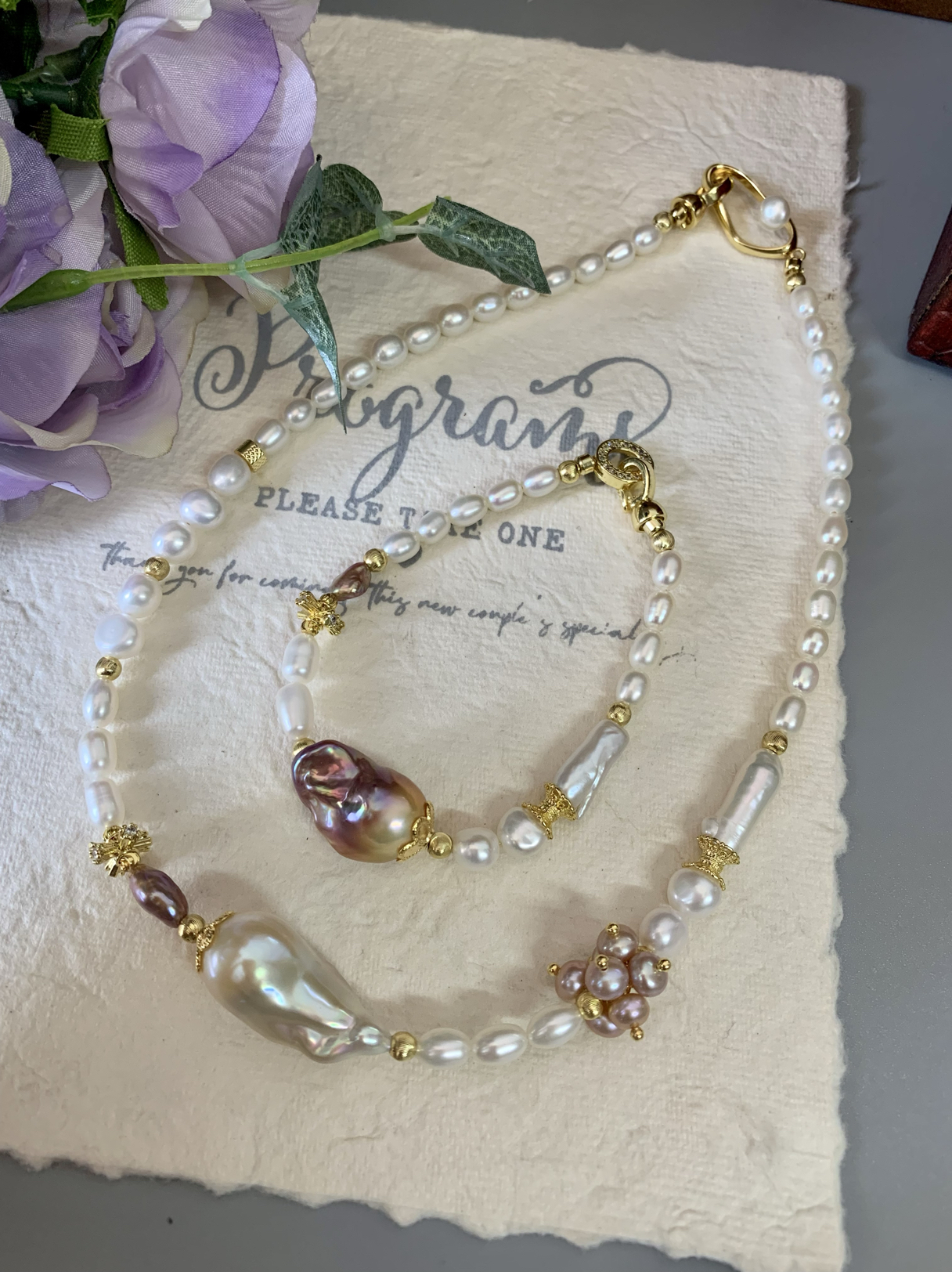 可以叠搭单戴也出众巴洛克异形淡水珍珠项链原创手链毛衣链首饰女