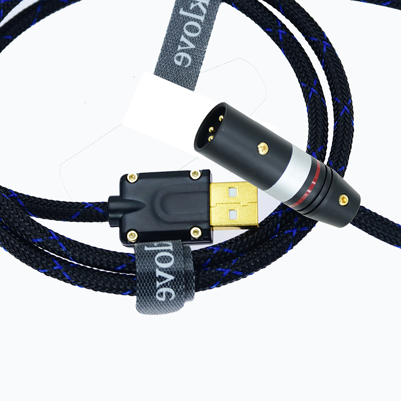 电脑USB A转卡农公AES卡侬数字110欧7.1功放dac解码器线5.1音响