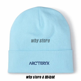 Toque刺绣字母男女保暖冷帽针织毛线滑雪帽 Arcteryx始祖鸟Word