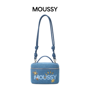 单肩斜挎手拎女包 MOUSSY×Smiley联名系列饭盒包时尚