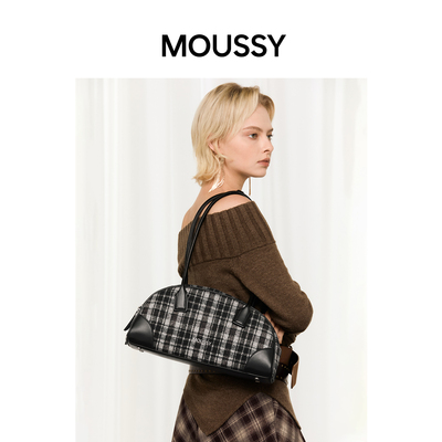 MOUSSY格纹游戏波士顿包