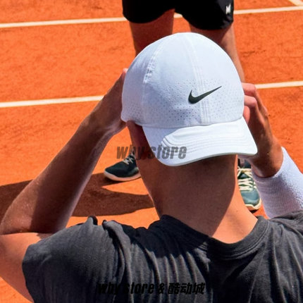 Nike耐克DRI-FIT ADV速干透气软顶网球运动跑步帽FB5598-100-010