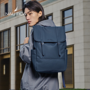 NAUTICA 诺帝卡男女商务通勤休闲防泼水双扣翻盖文件包双肩包