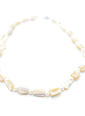 手工半宝石女士天然珍珠项链