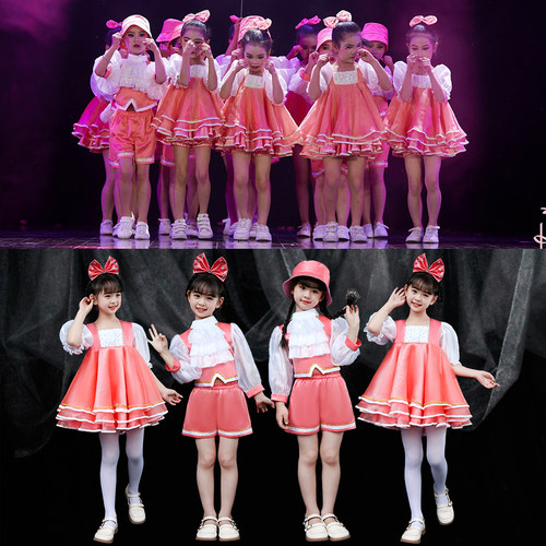 男女童舞蹈服儿童演出服蓬蓬纱裙