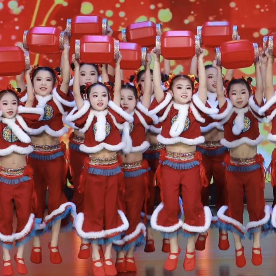 幼儿童喜庆演出服元日舞蹈表演服