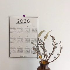 ins卡片韩风创意清新简约日历卡片2026日历卡片海报贴墙家居装饰